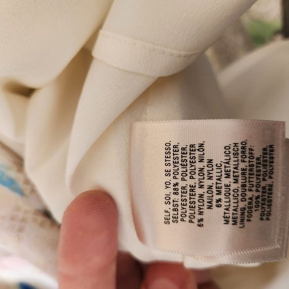 Anthropologie Leifsdottir Peplum Bird Metallic Top - Picture 7 of 8